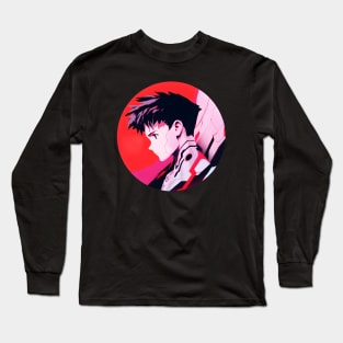 Discover Apocalyptic Anime Art and Surreal Manga Designs - Futuristic Illustrations Inspired by Neon Genesis Evangelion Long Sleeve T-Shirt